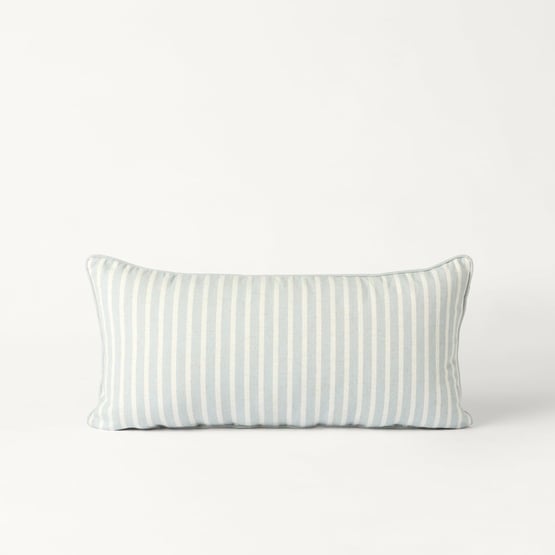 Tommy Blue & Natural Stripe Bolster Cushion