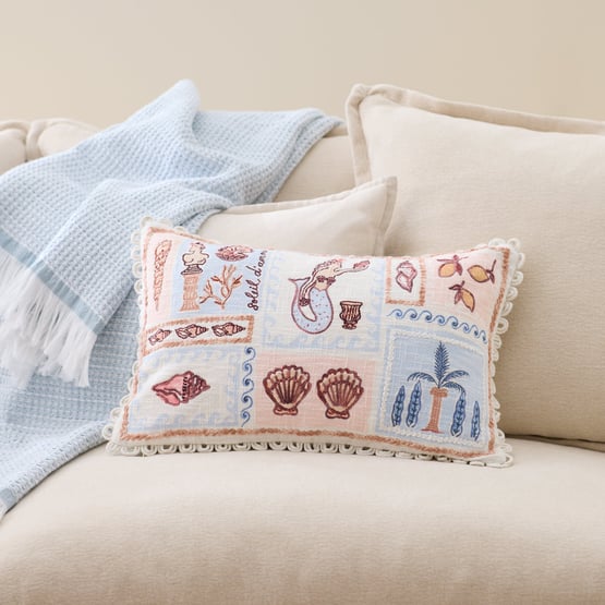 Nerida Blue Multi Postcard Cushion