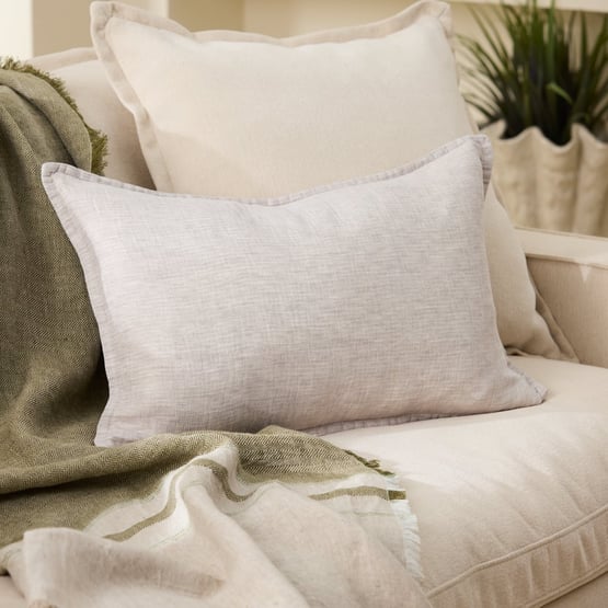 Belgian Glacier Vintage Washed Linen Marle Cushion