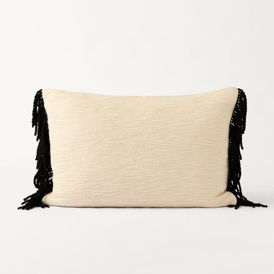 Noa Natural & Black Cushion