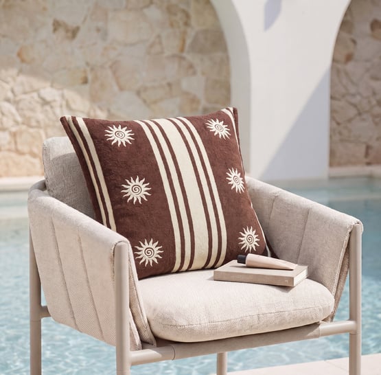 Jervis Chocolate Terry Outdoor Cushion