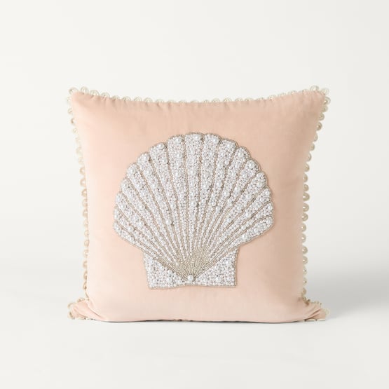 Shell Pearl Pale Pink Cushion