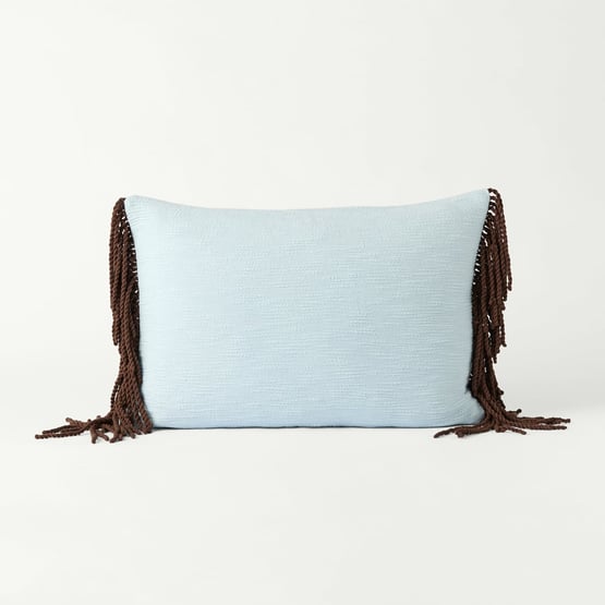 Parker Blue & Chocolate Cushion
