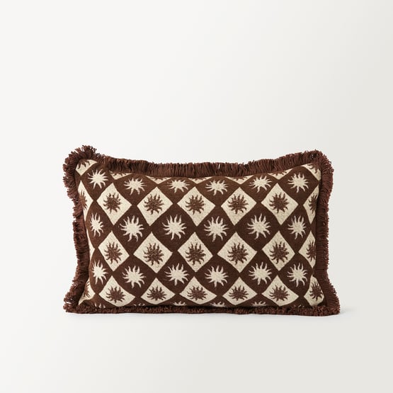 Sunlit Chocolate Diamond Cushion