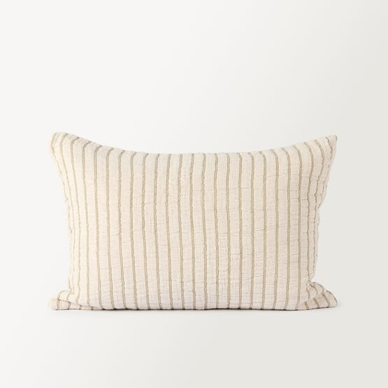 European Migsa Natural & Olive Cushion
