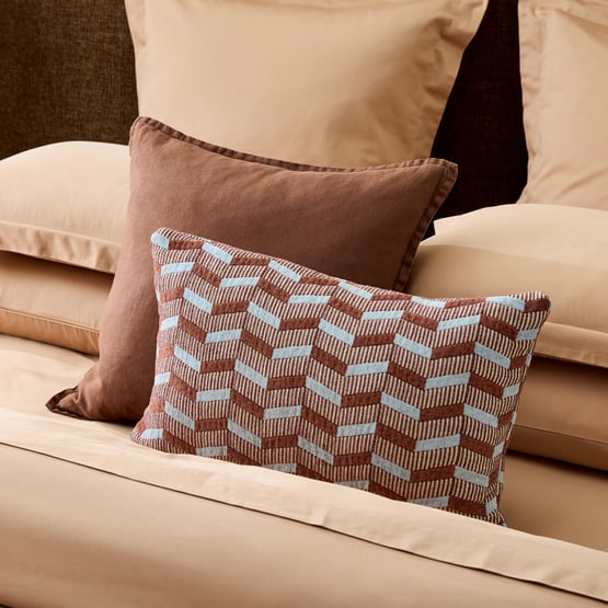 Emerson Blue & Chocolate Cushion