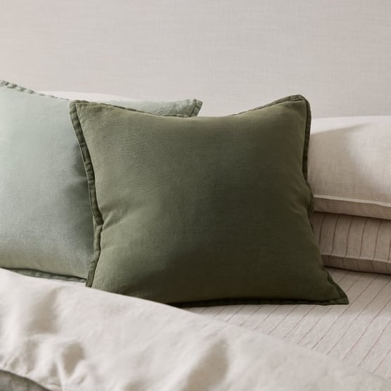 Belgian Pine Vintage Washed Linen Cushion