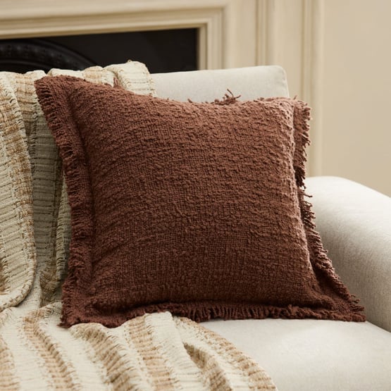 Leiden Chocolate Boucle Cushion