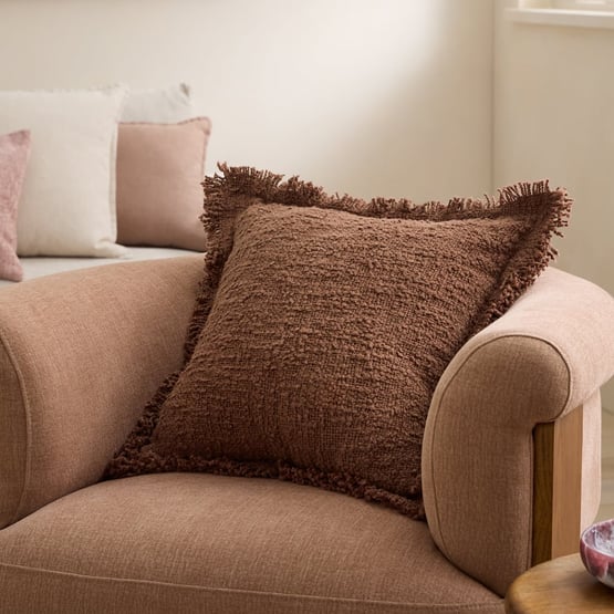 Leiden Umber Boucle Cushion