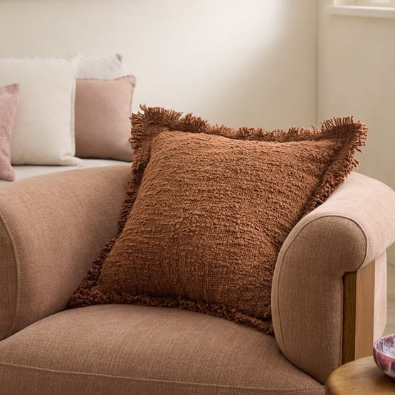 Leiden Umber Boucle Cushion