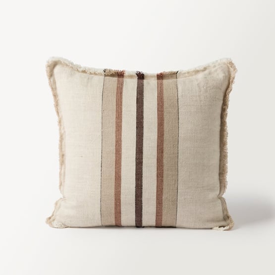 Indra Chocolate Linen Cushion