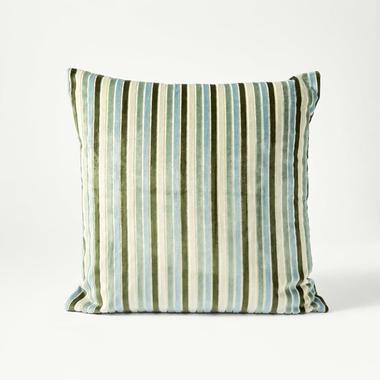 Etro Seaspray Stripe Velvet Cushion