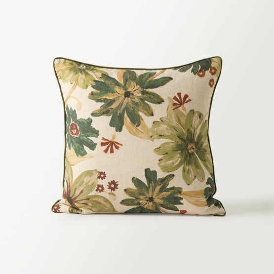 Chloe Floral Olive Cushion