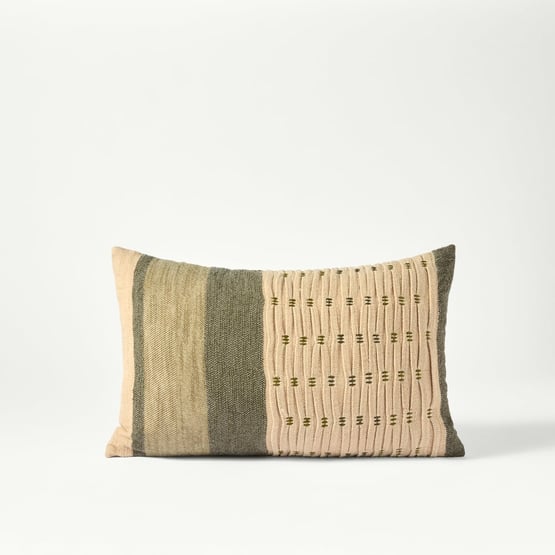 Selma Olive Stripe cushion