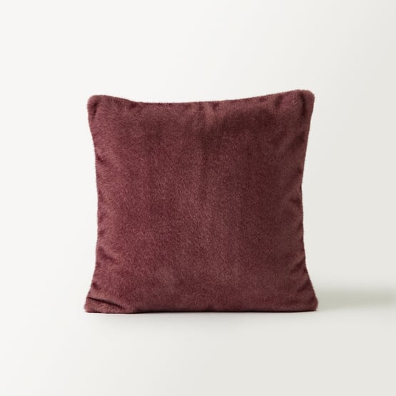 Zurich Mulberry Recycled Fur Cushion