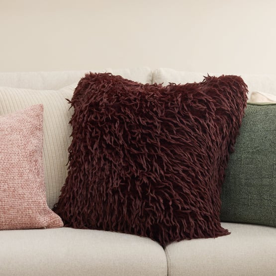 Moritz Chocolate Recycled Fur Cushion