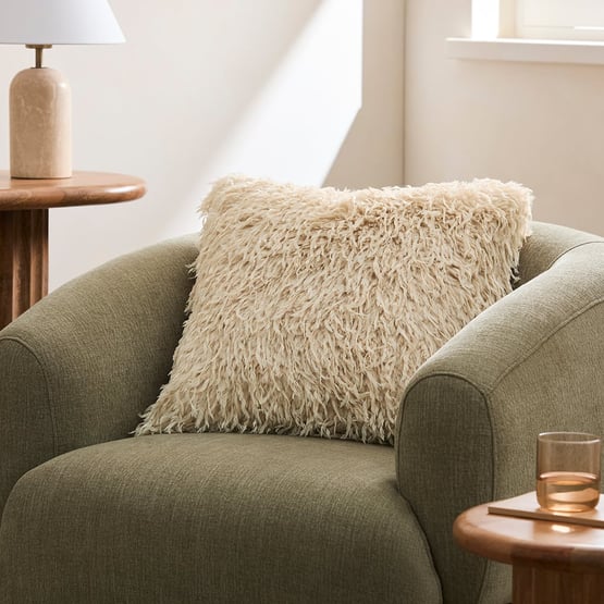 Moritz Recycled Fur Wheat Cushion