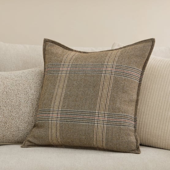 York Wood Check Cushion
