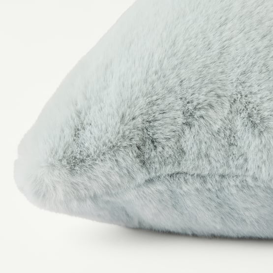 Recycled Faux Fur Blue Cushion