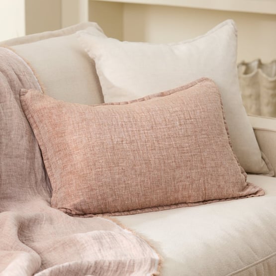 Belgian Brown Sugar Vintage Washed Linen Marle Cushion