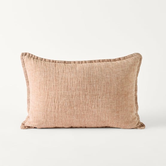 Belgian Brown Sugar Vintage Washed Linen Marle Cushion