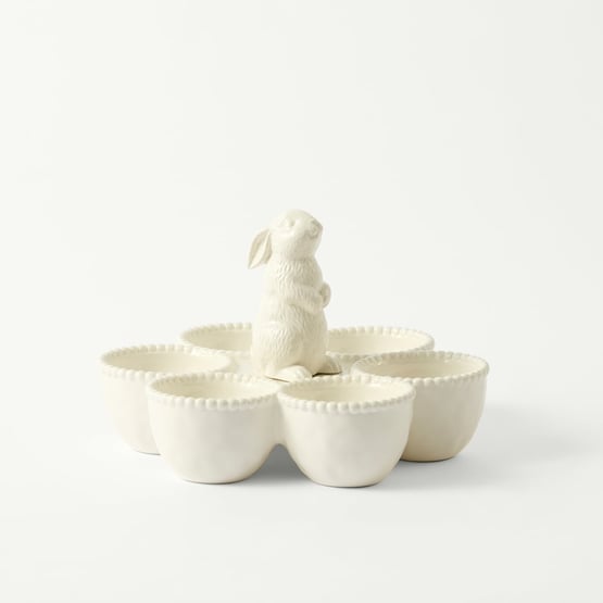 Bunny Hop White Serving Dish