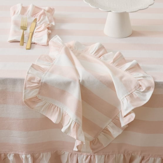Francesca Frill Whisper Pink Napkins Pack of 2