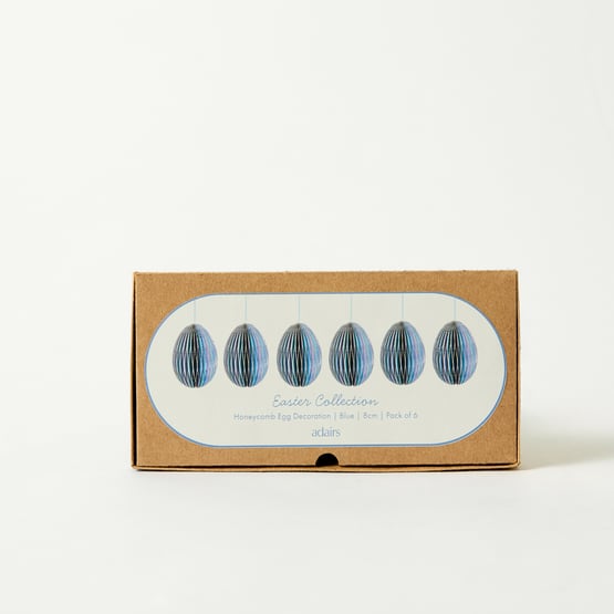 Easter Egg Blue Decorations Set of 6