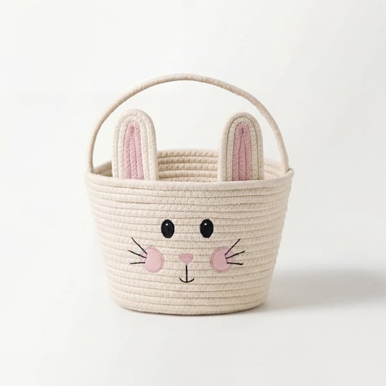 Kids Pink Bunny Basket