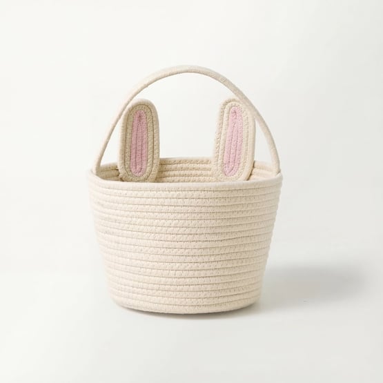 Kids Pink Bunny Basket