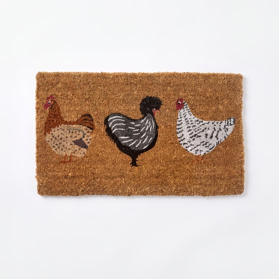 Coir Three Chooks Doormat