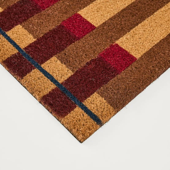 Orson Chocolate Geometric Coir Doormat