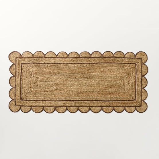 Jute & Cocoa Scalloped Indoor Runner