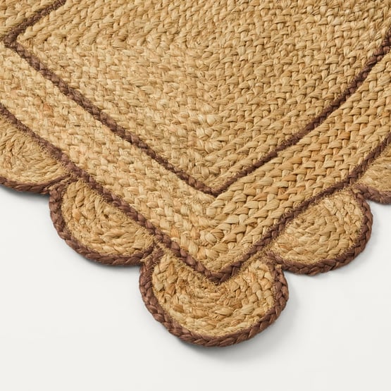 Jute & Cocoa Scalloped Indoor Runner