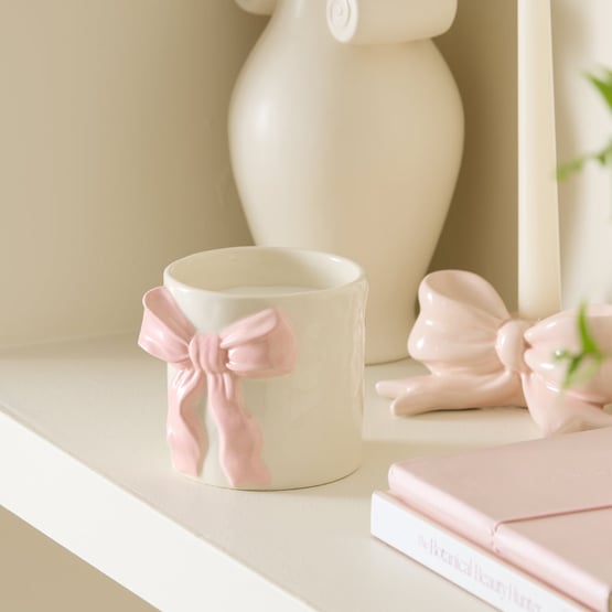 Coco Bow Pink Japanese Honeysuckle Candle 430g