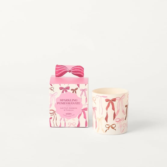 Sparkling Pomegranate Burgundy & Pink Printed Candle 215g