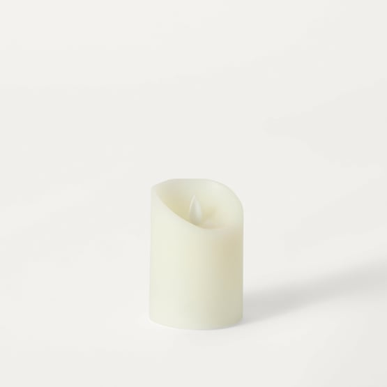 Flameless Ivory Wax Pillar Candle