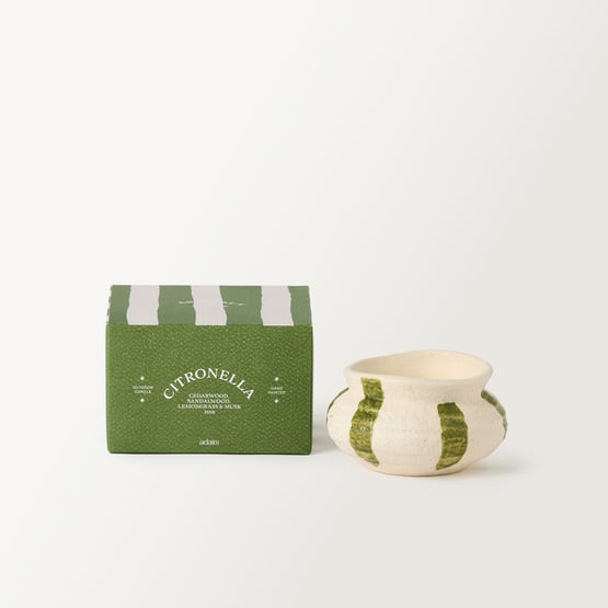 Artefact Green & Natural Sandalwood Citronella Outdoor Candle 310g