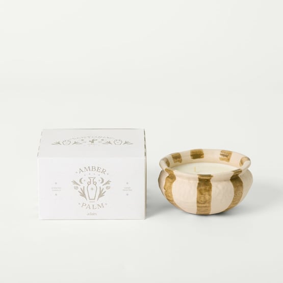Santorini Amber Palm Candle 300g