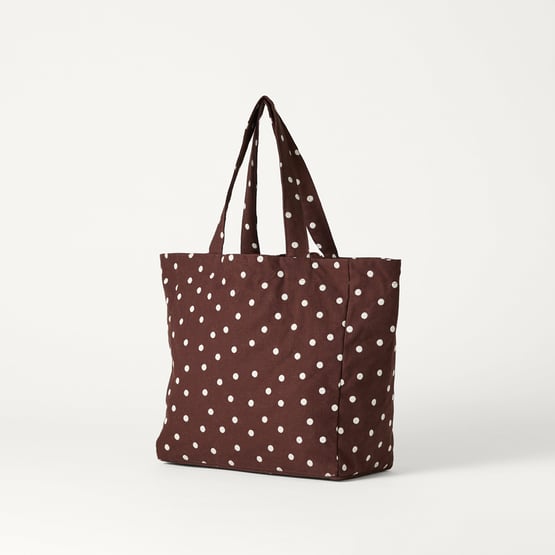 Polka Dot Chocolate Tote Bag