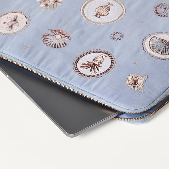Island Drift Blue Laptop Cover