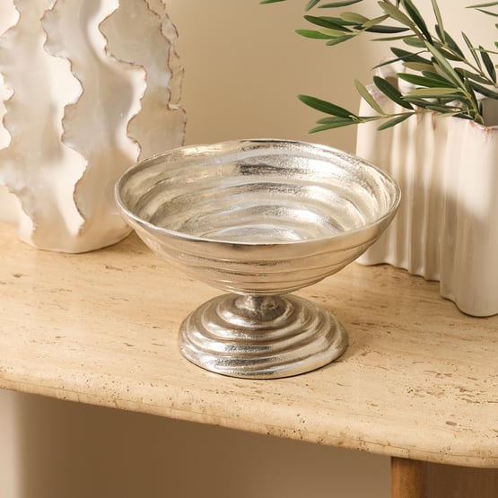 Coil Silver Pedestal Bowl