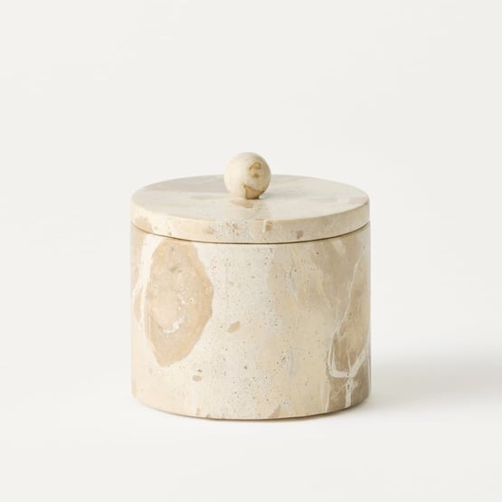 Luna Beige Marble Trinket Box
