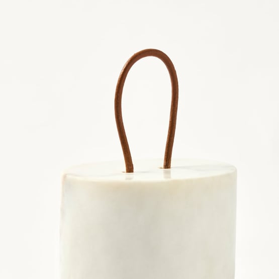 Mara White Marble Doorstop