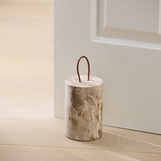 Mara Beige Marble Doorstop