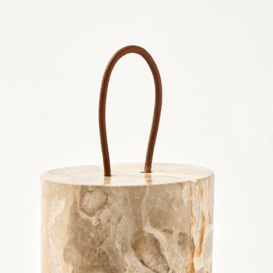 Mara Beige Marble Doorstop