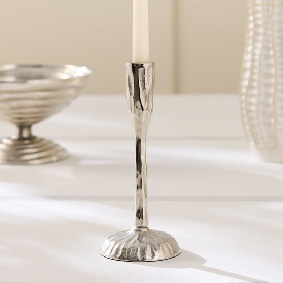 Mateo Silver Candle Holder