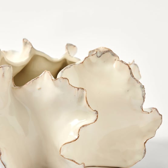 Frilly White Coral Sculpture