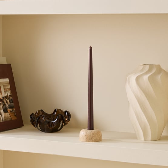 Terra Natural Travertine Candle Holder