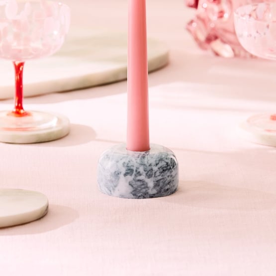 Terra Grey Marble Candle Holder